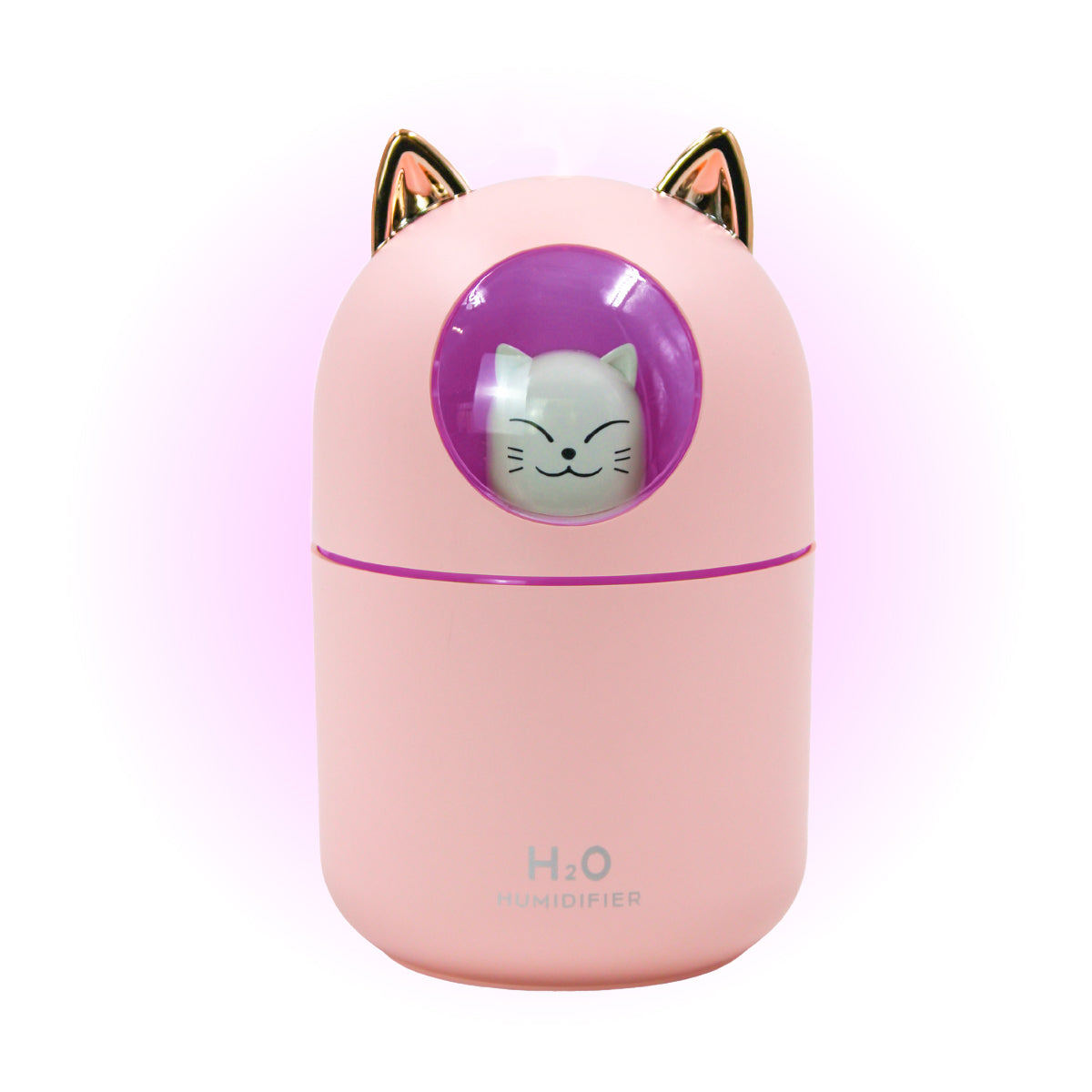 Umidificador De Ar Luminaria USB Difusor Aromatizador Orelha Gatinho