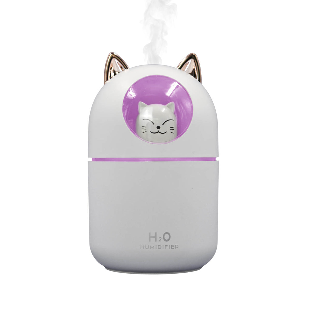 Umidificador De Ar Luminaria USB Difusor Aromatizador Orelha Gatinho