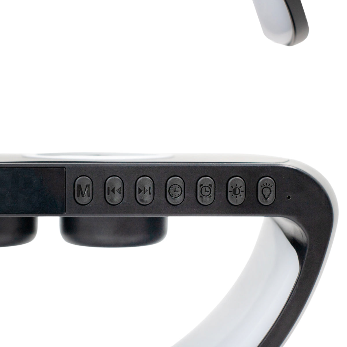 Caixa De Som Relógio Digital Carregamento Por Indução Luminária Bluetooth