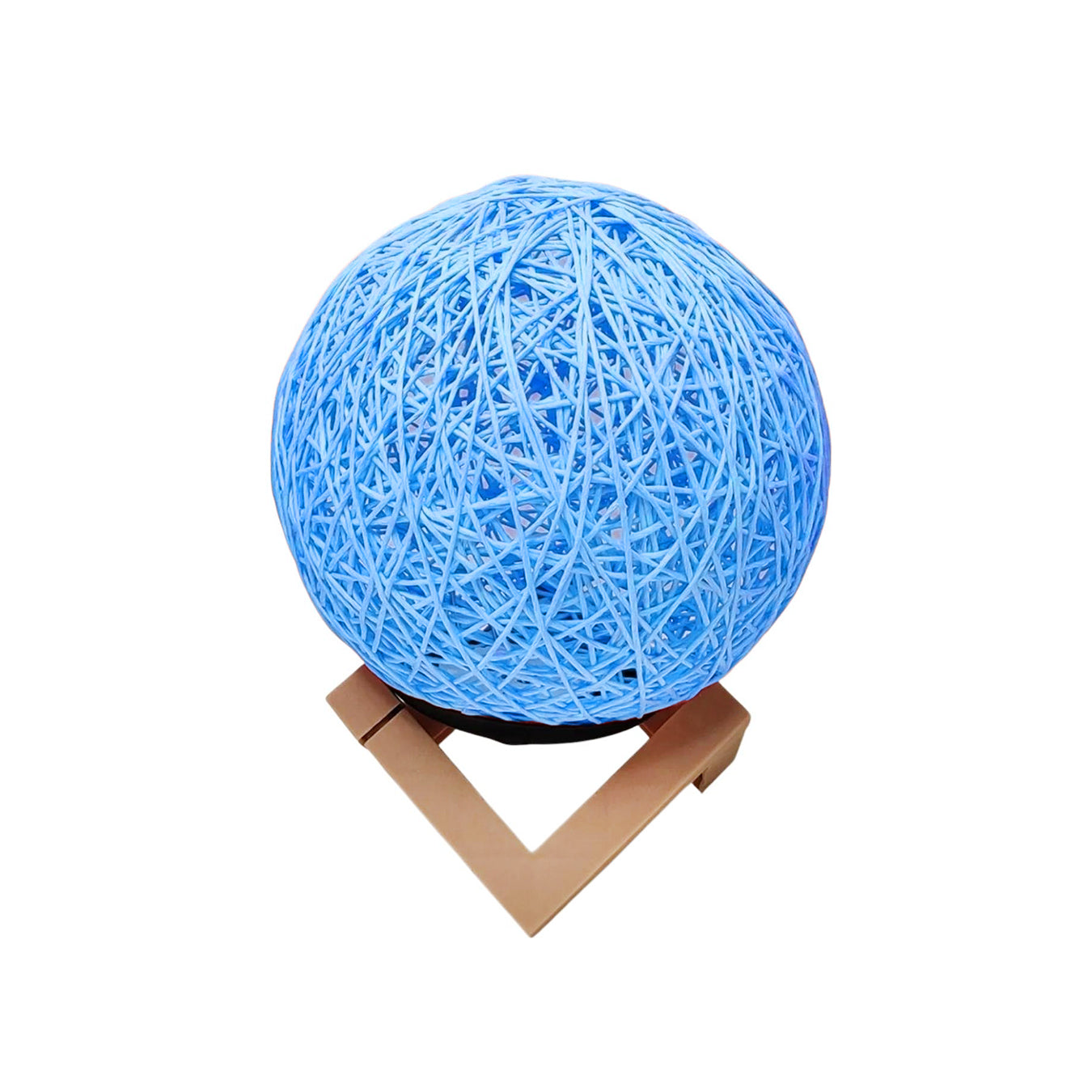Luminaria Bola De Barbante Abajur Branco USB Luz Led Colorido Decoração Casa