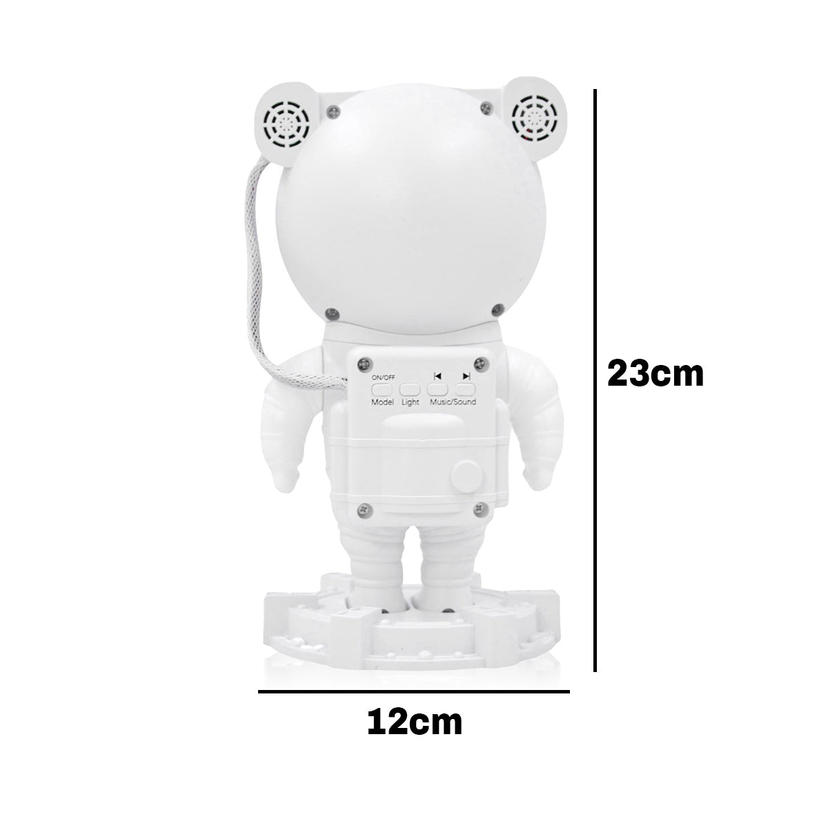 Luminaria Astronauta Projetor De Galaxia Estrelas Luz Som Bluetooth USB Alto Falante