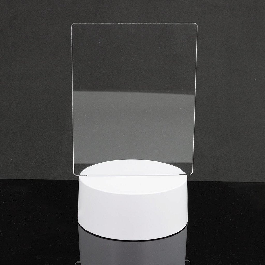 Quadro Luminaria Led Para Escrever Anotaçoes Acrilico Branco Quente
