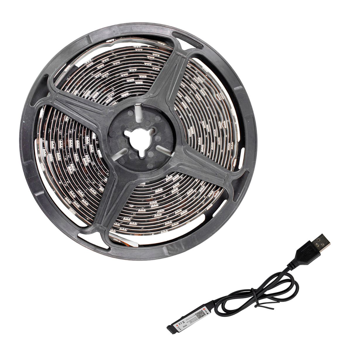 Fita Led Rgb Controle Via App Celular 5 Metros 5v USB Para Tv Pc Carro Quarto Decoração