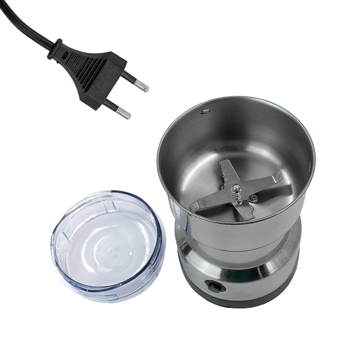 Moedor Triturador De Cafe Sementes Eletrico Aço Inox Mini 150W 110v