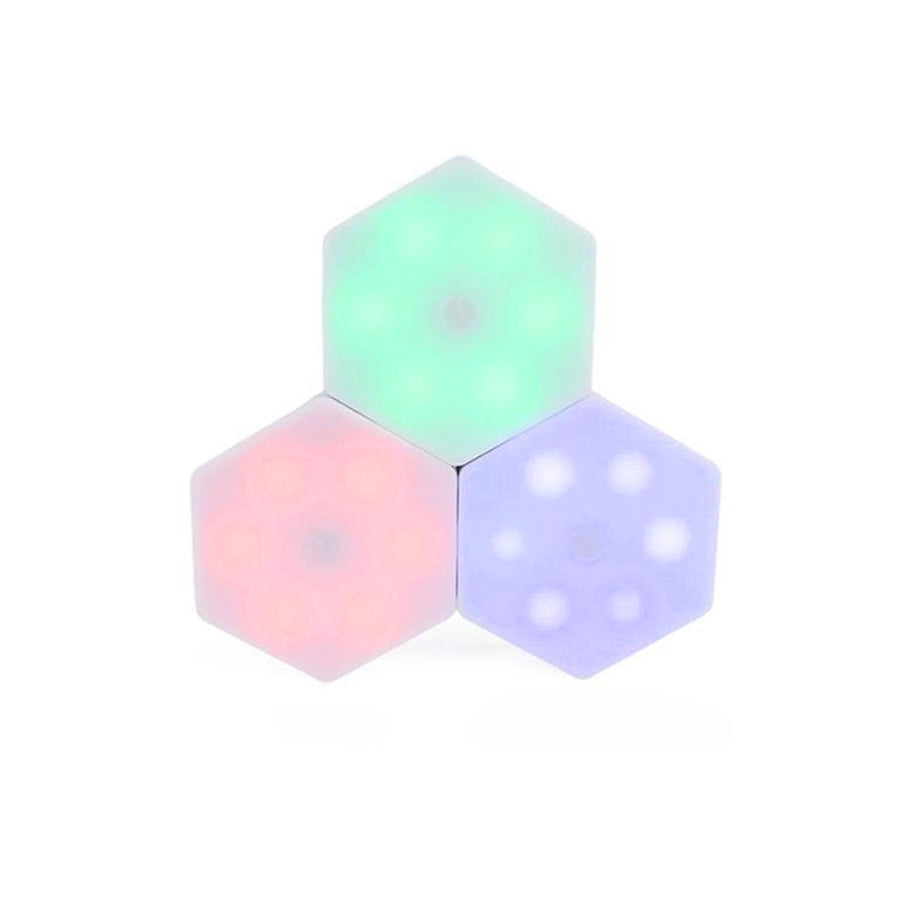 Kit 3 Lampadas Luminaria Led Sem Fio RGB Touch De Encaixe