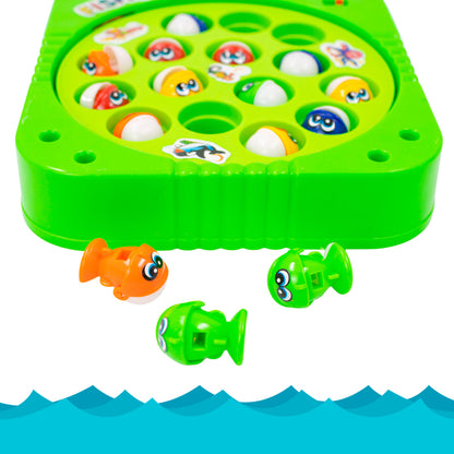 Brinquedo Pesca Pega Peixe Jogo Pescaria Infantil Giratorio A Pilha