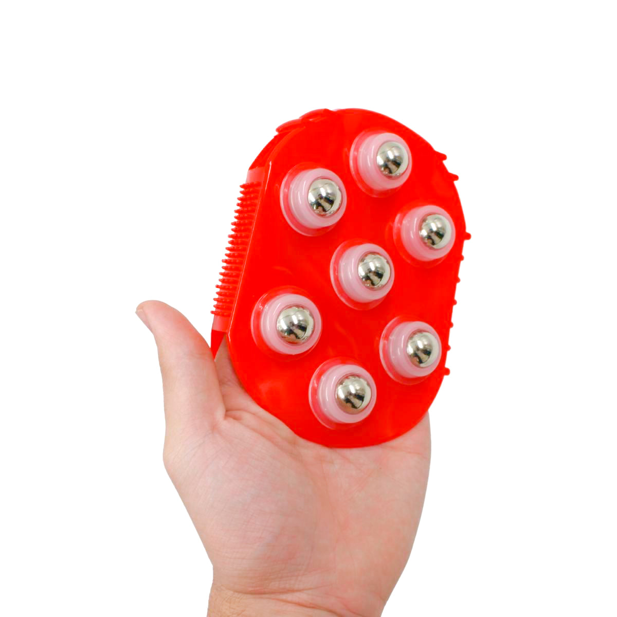 Massageador Luva Corporal Massagem Estetica Manual 7 Esferas Portatil Costas Pescoço Relaxamento