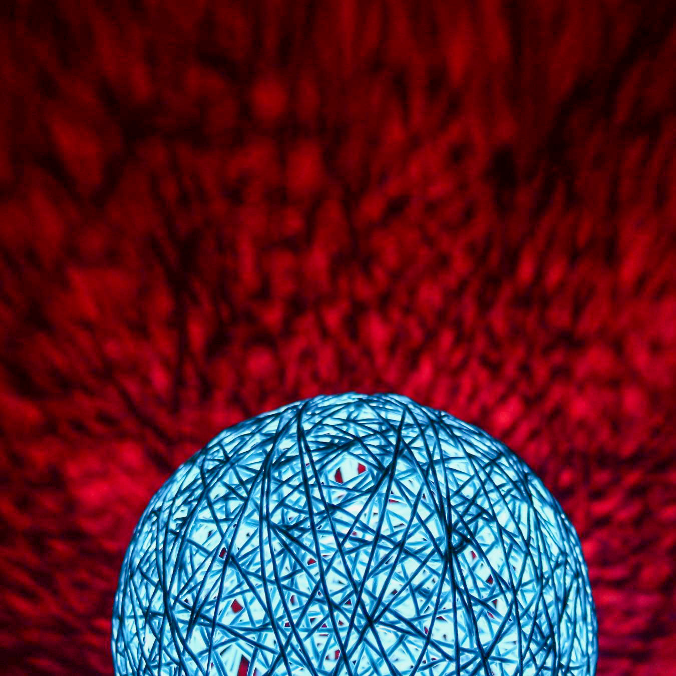 Luminaria Bola De Barbante Abajur Branco USB Luz Led Colorido Decoração Casa