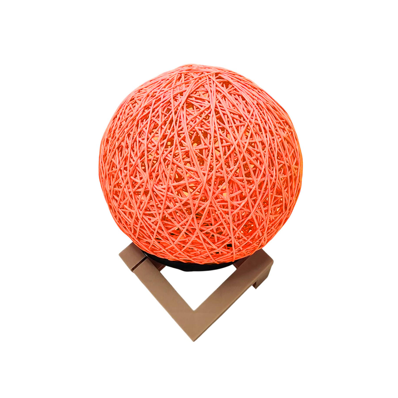 Luminaria Bola De Barbante Abajur Branco USB Luz Led Colorido Decoração Casa