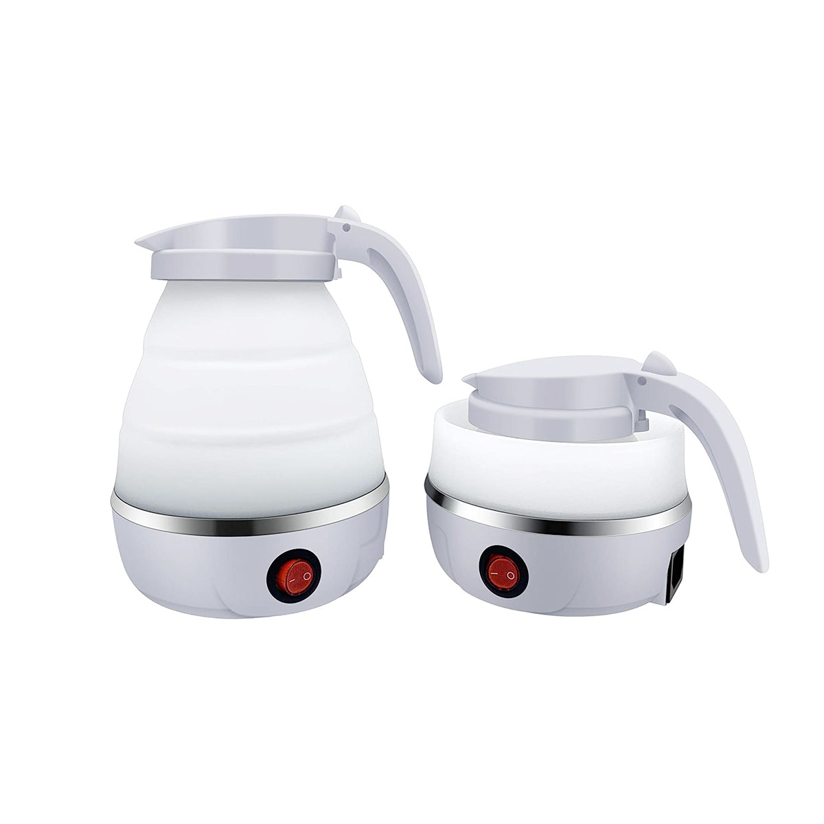 Chaleira Eletrica Dobravel Jarra Bule Silicone 600W 110v 600ml Portatil