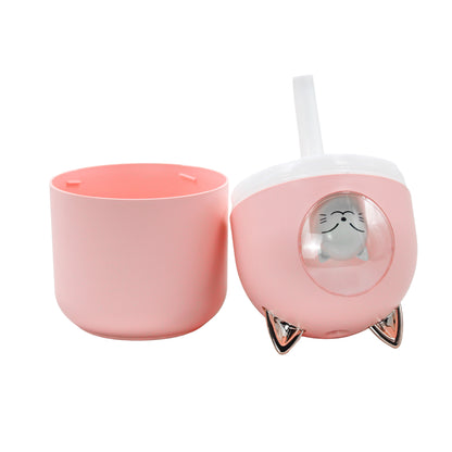 Umidificador De Ar Luminaria USB Difusor Aromatizador Orelha Gatinho