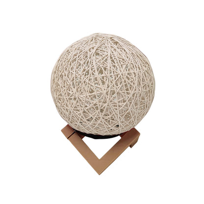 Luminaria Bola De Barbante Abajur Branco USB Luz Led Colorido Decoração Casa