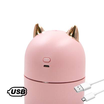 Umidificador De Ar Luminaria USB Difusor Aromatizador Orelha Gatinho