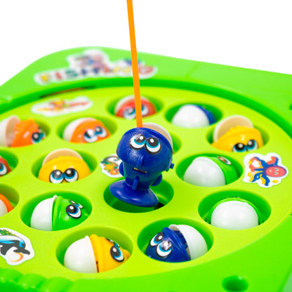 Brinquedo Pesca Pega Peixe Jogo Pescaria Infantil Giratorio A Pilha