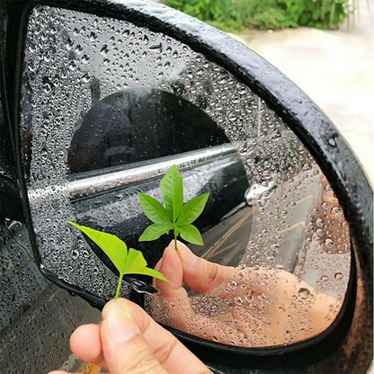 Película Retrovisor Carro Anti Embaçante Respingo Chuva Kit Com 2