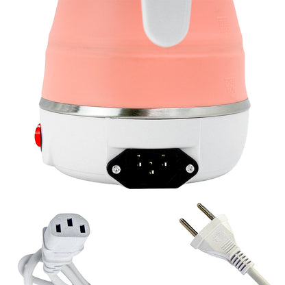 Chaleira Eletrica Dobravel Jarra Bule Silicone 600W 110v 600ml Portatil