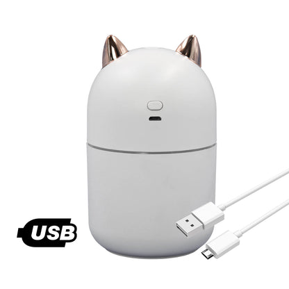 Umidificador De Ar Luminaria USB Difusor Aromatizador Orelha Gatinho