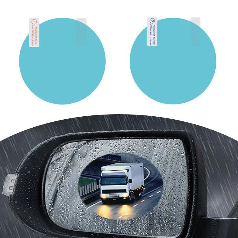 Película Retrovisor Carro Anti Embaçante Respingo Chuva Kit Com 2