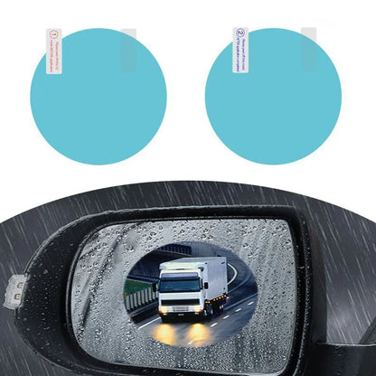 Película Retrovisor Carro Anti Embaçante Respingo Chuva Kit Com 2