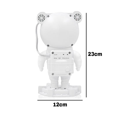 Luminaria Astronauta Projetor De Galaxia Estrelas Luz Som Bluetooth USB Alto Falante