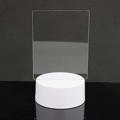 Quadro Luminaria Led Para Escrever Anotaçoes Acrilico Branco Quente