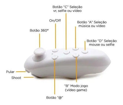 Oculos 3d Realidade Virtual Com Controle Para Celular Jogos