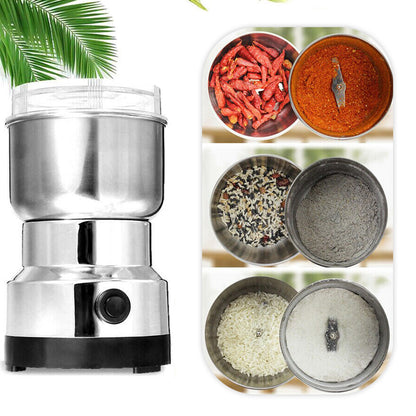 Moedor Triturador De Cafe Sementes Eletrico Aço Inox Mini 150W 110v