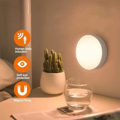 Luminaria Led Com Sensor De Movimento Sem Fio Recarregavel