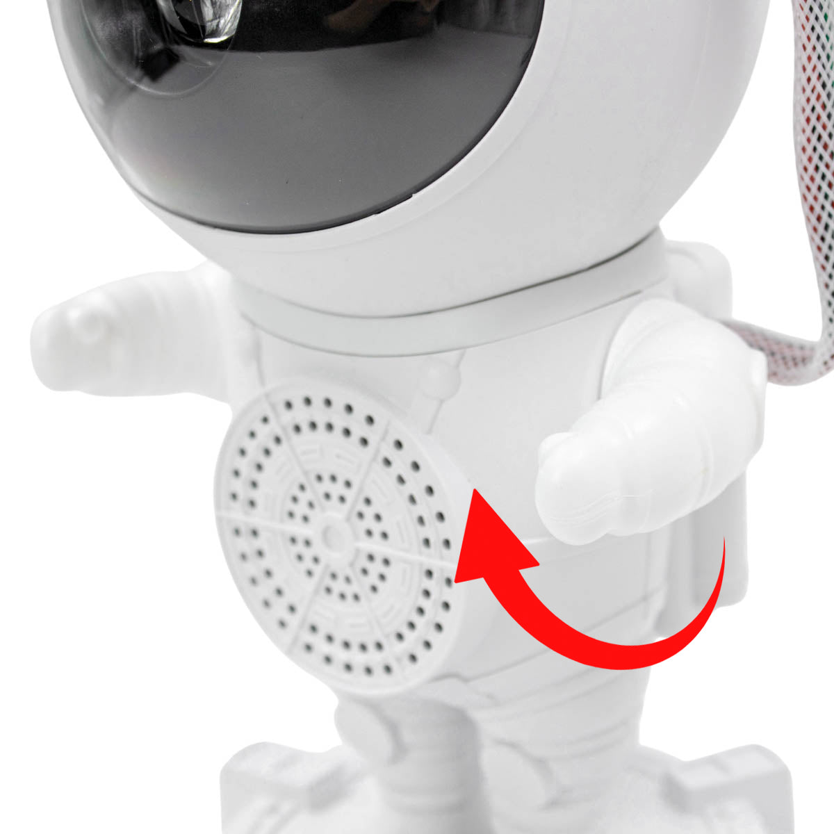 Luminaria Astronauta Projetor De Galaxia Estrelas Luz Som Bluetooth USB Alto Falante